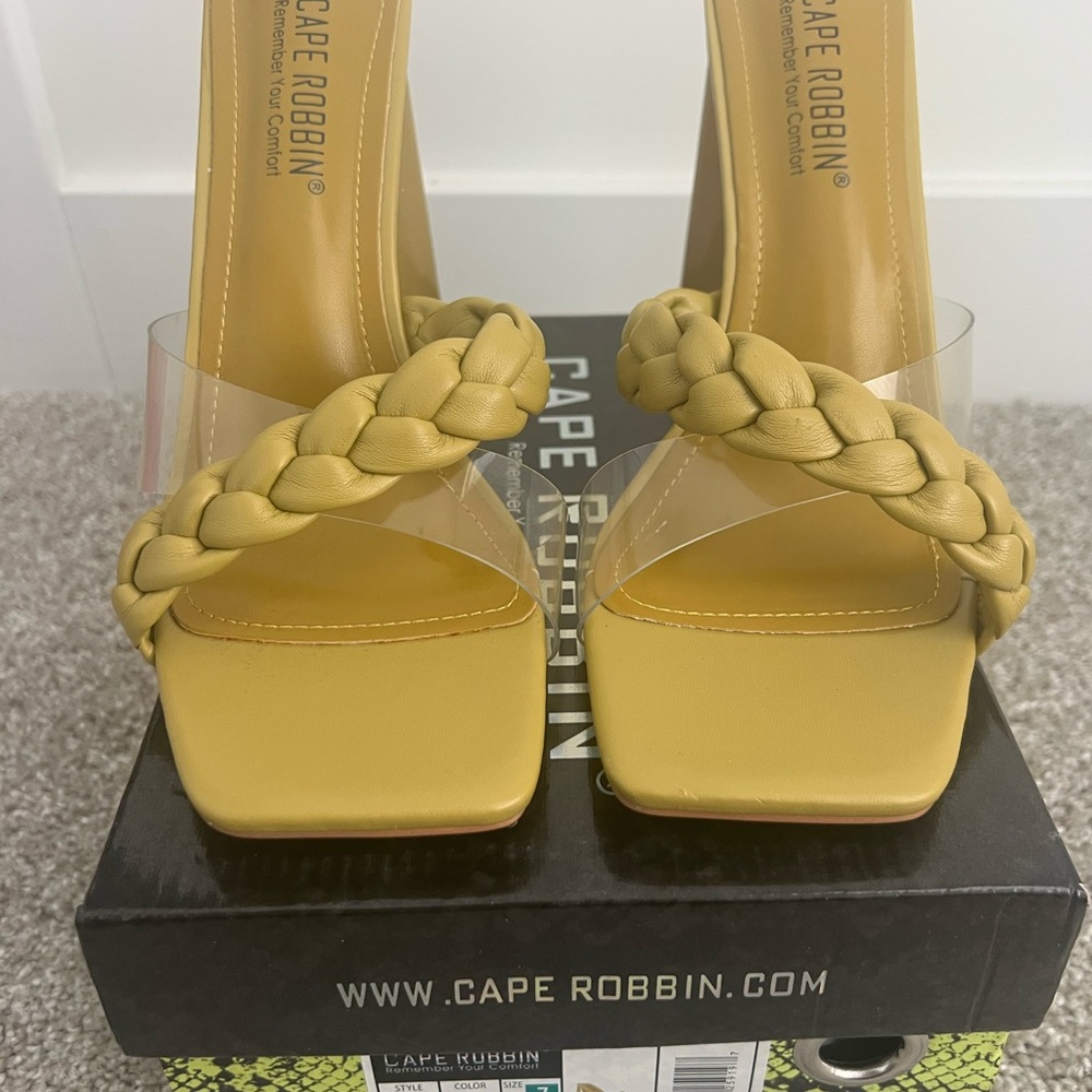Cape Robbin Women's Yellow Braided Sandals
